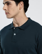 Load image into Gallery viewer, Polo T-shirt - Petrol Blue