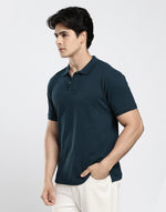 Load image into Gallery viewer, Polo T-shirt - Petrol Blue