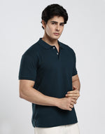 Load image into Gallery viewer, Polo T-shirt - Petrol Blue