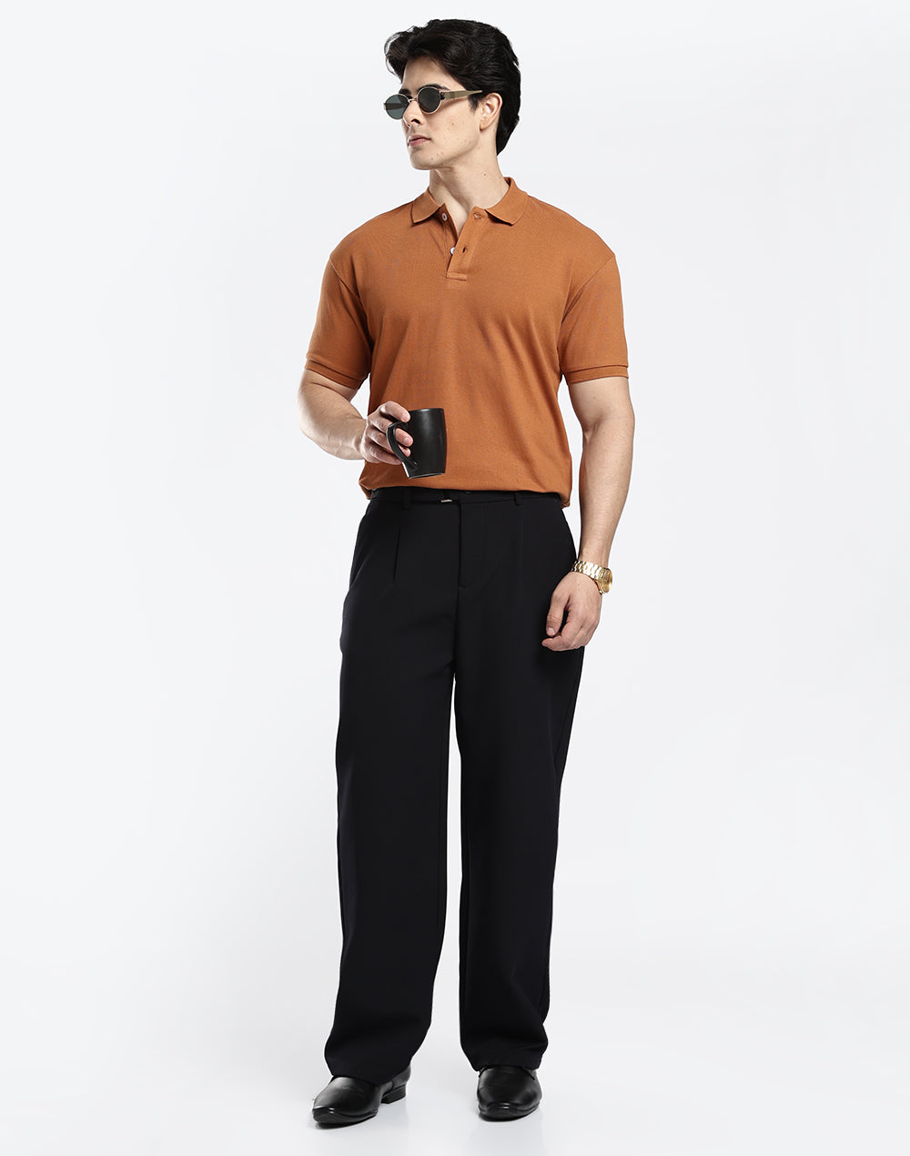 Polo T-shirt - Umber