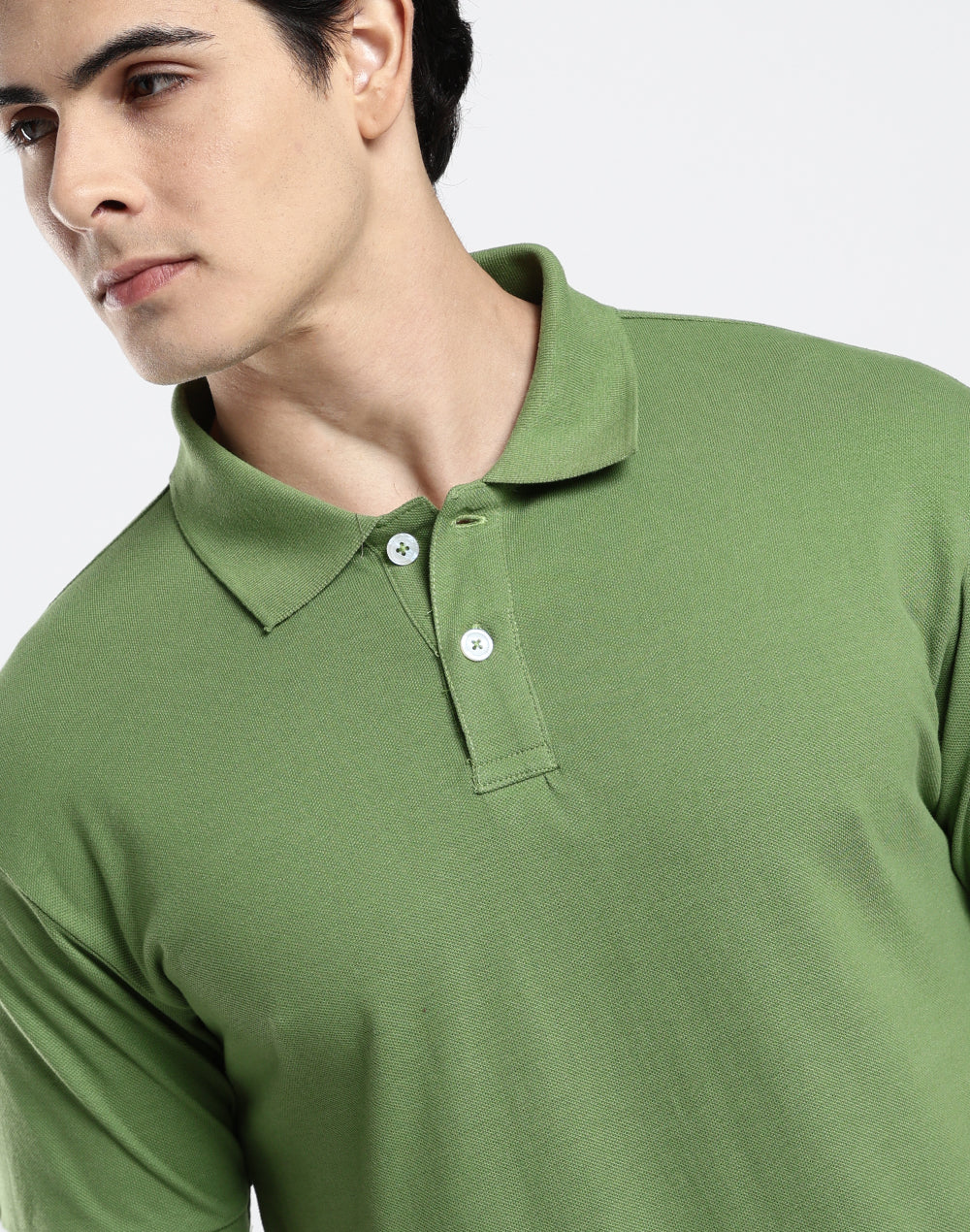 Polo T-shirt - Moss Green