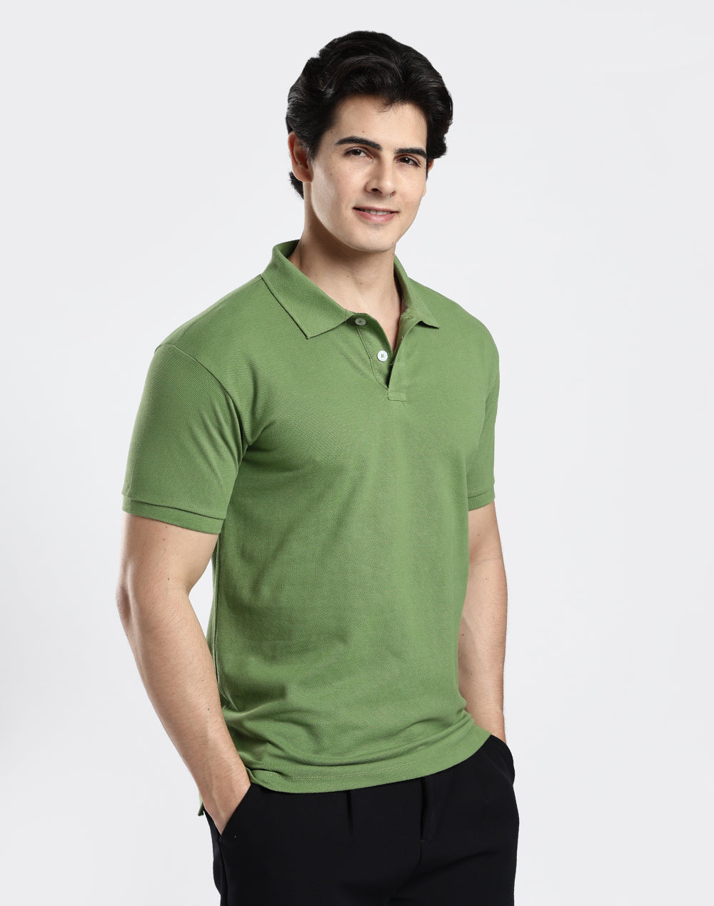 Polo T-shirt - Moss Green