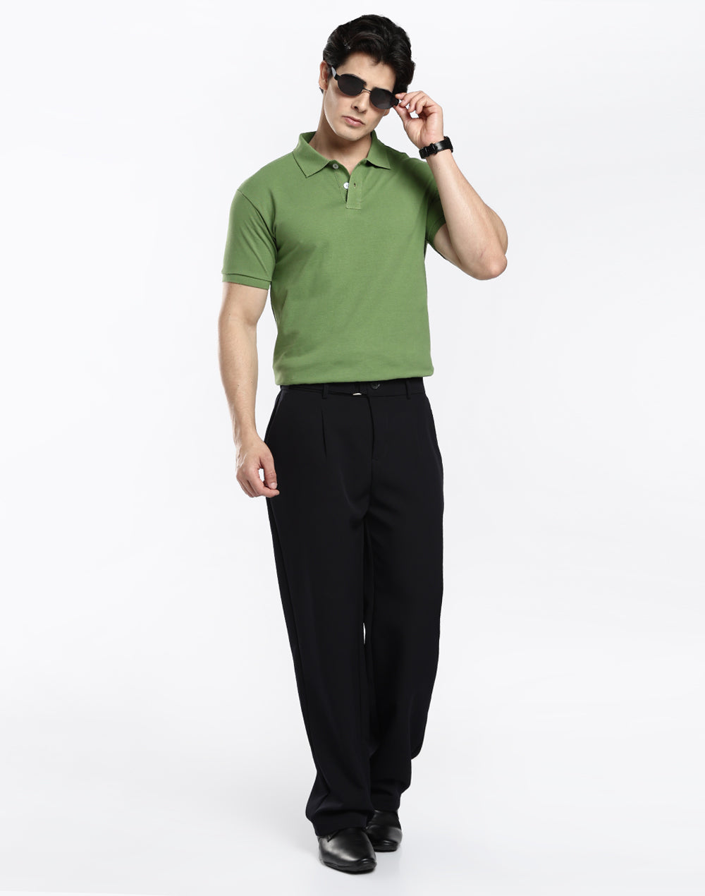 Polo T-shirt - Moss Green
