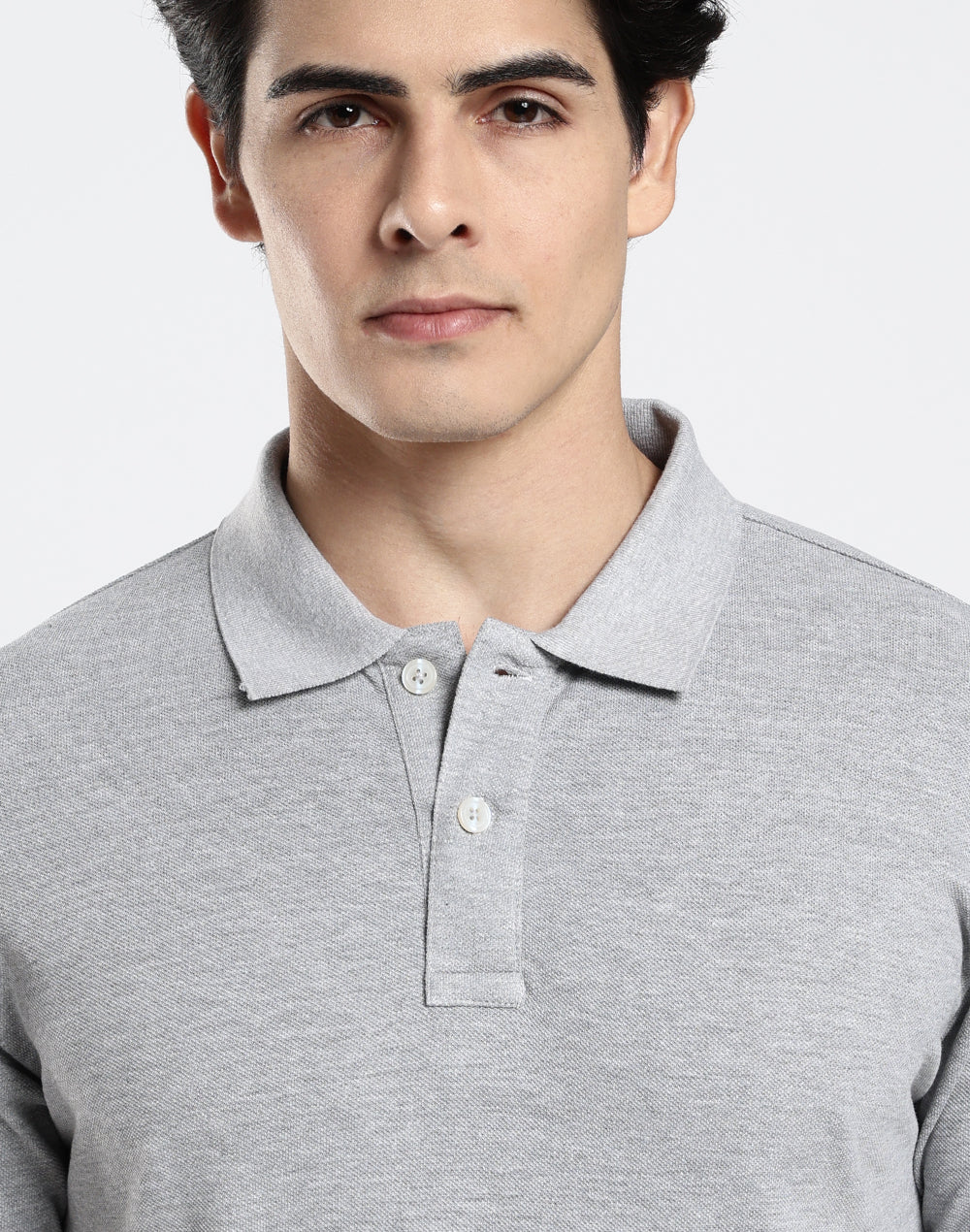 Polo T-shirt - Grey Heather