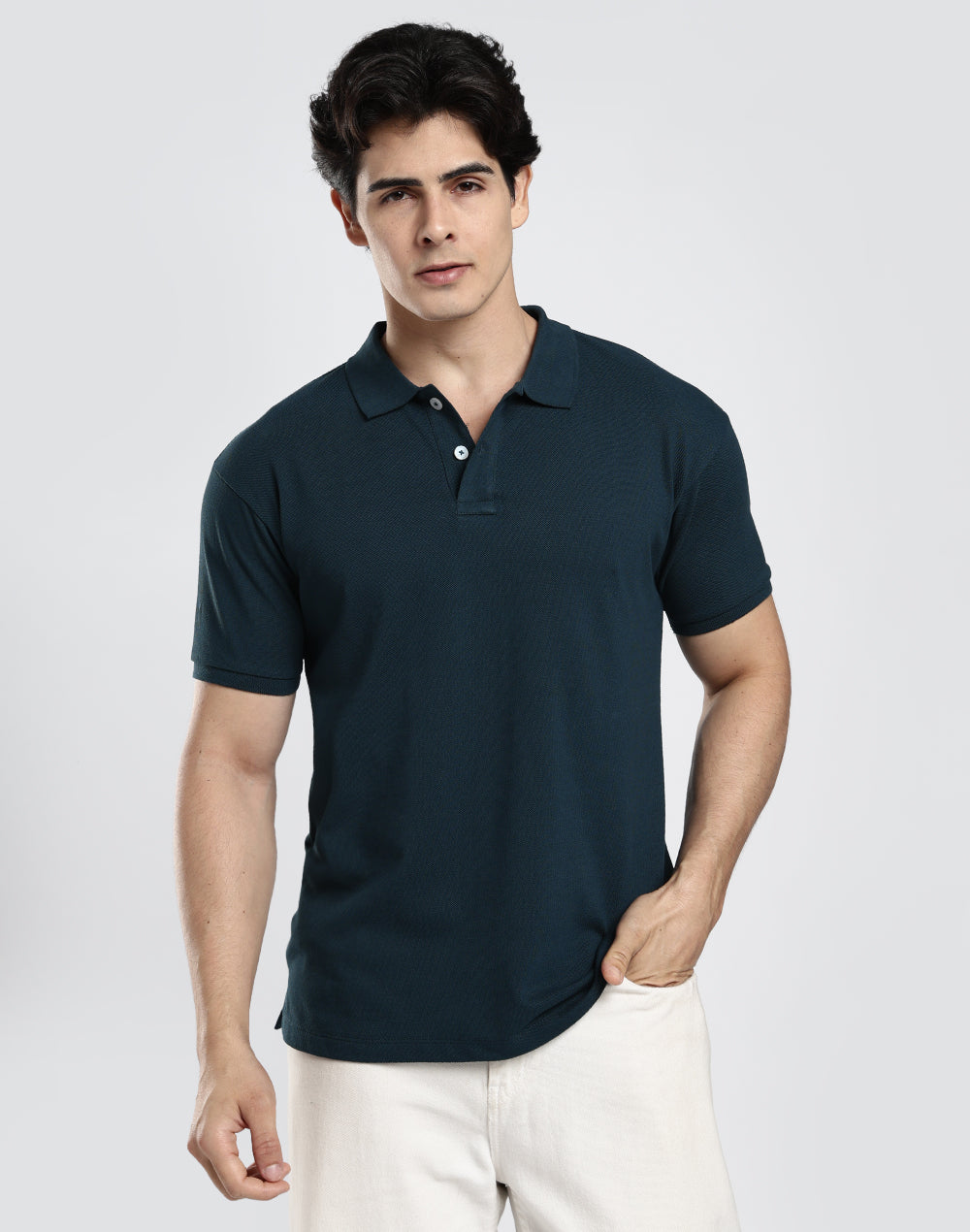 Polo T-shirt - Petrol Blue