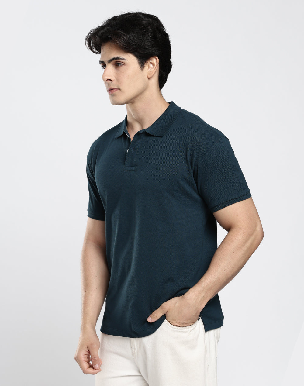 Polo T-shirt - Petrol Blue