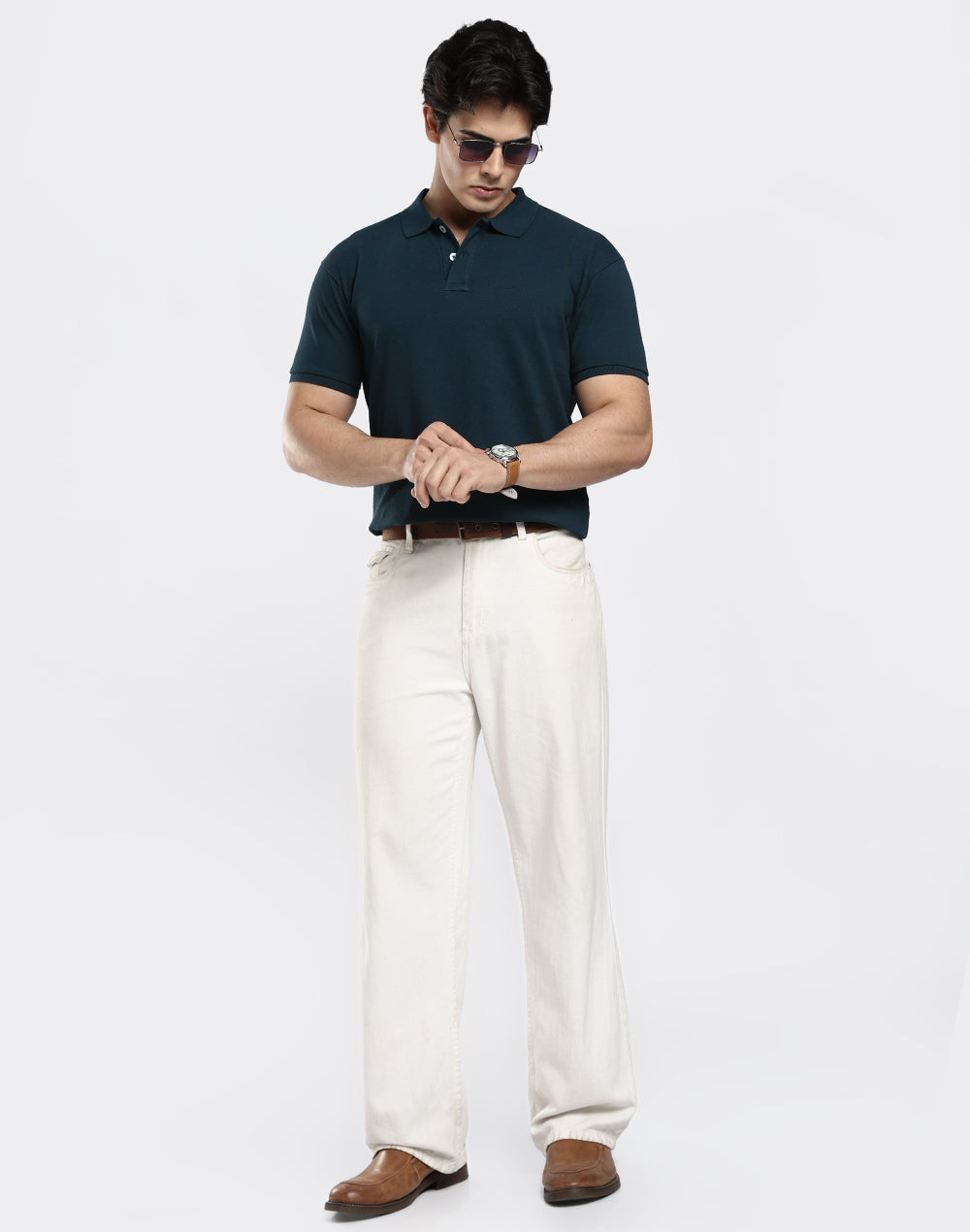 Polo T-shirt - Petrol Blue