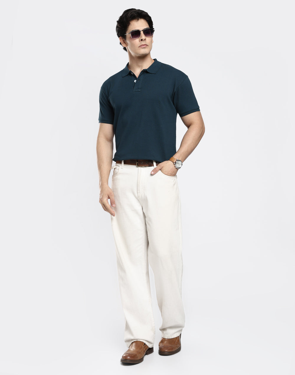 Polo T-shirt - Petrol Blue